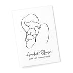 Personalised Line Art New Mum and Babys Love Print