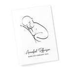 Personalised Line Art Resting Baby Print