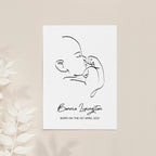 Personalised Line Art Relaxed Baby Print