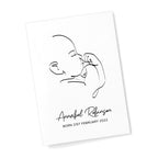 Personalised Line Art Relaxed Baby Print