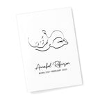 Personalised Line Art Sleeping Baby Print