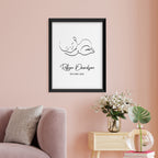 Personalised Line Art Sleeping Baby Print