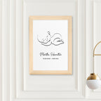 Personalised Line Art Sleeping Baby Print