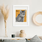 Personalised Pet Portrait Sketch Print