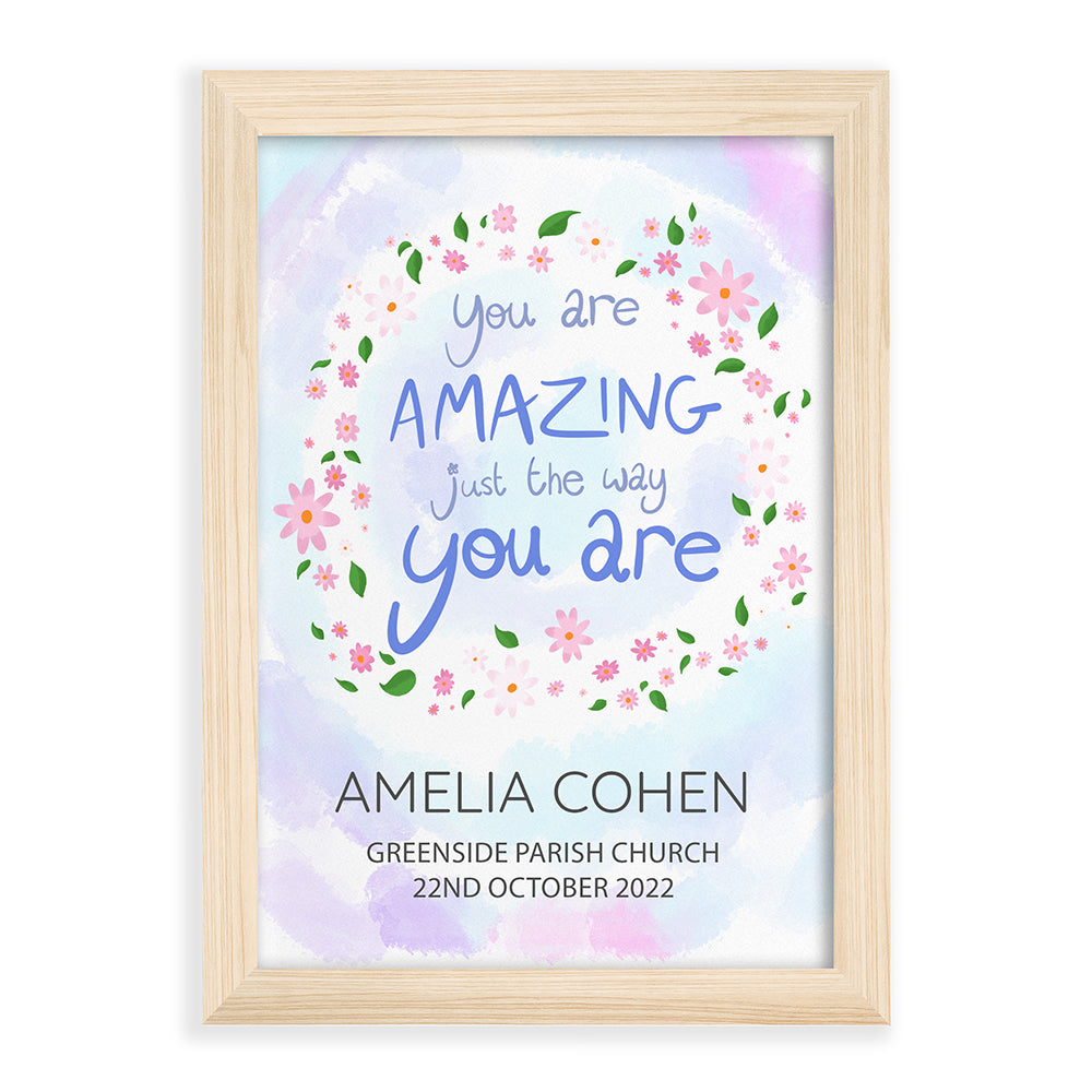 Personalised Just The Way You Are Framed Print
