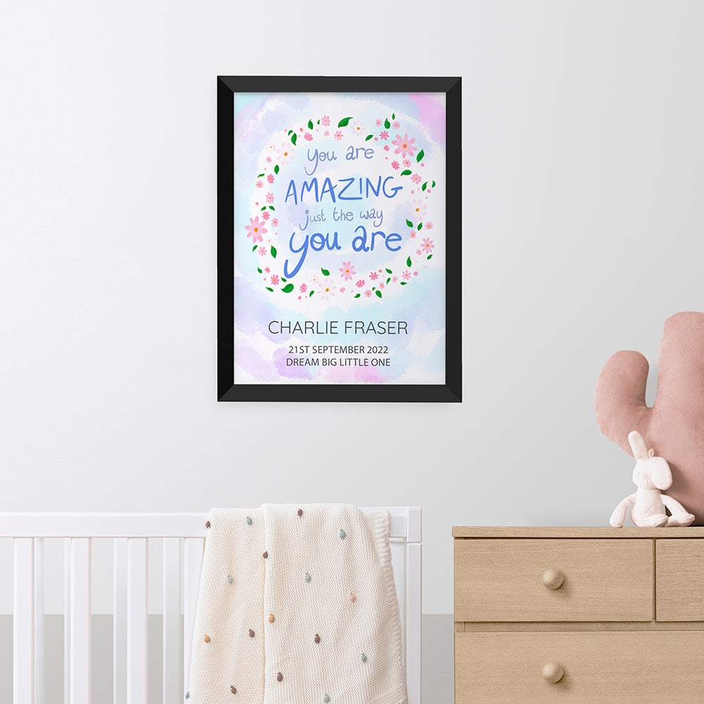 Personalised Just The Way You Are Framed Print