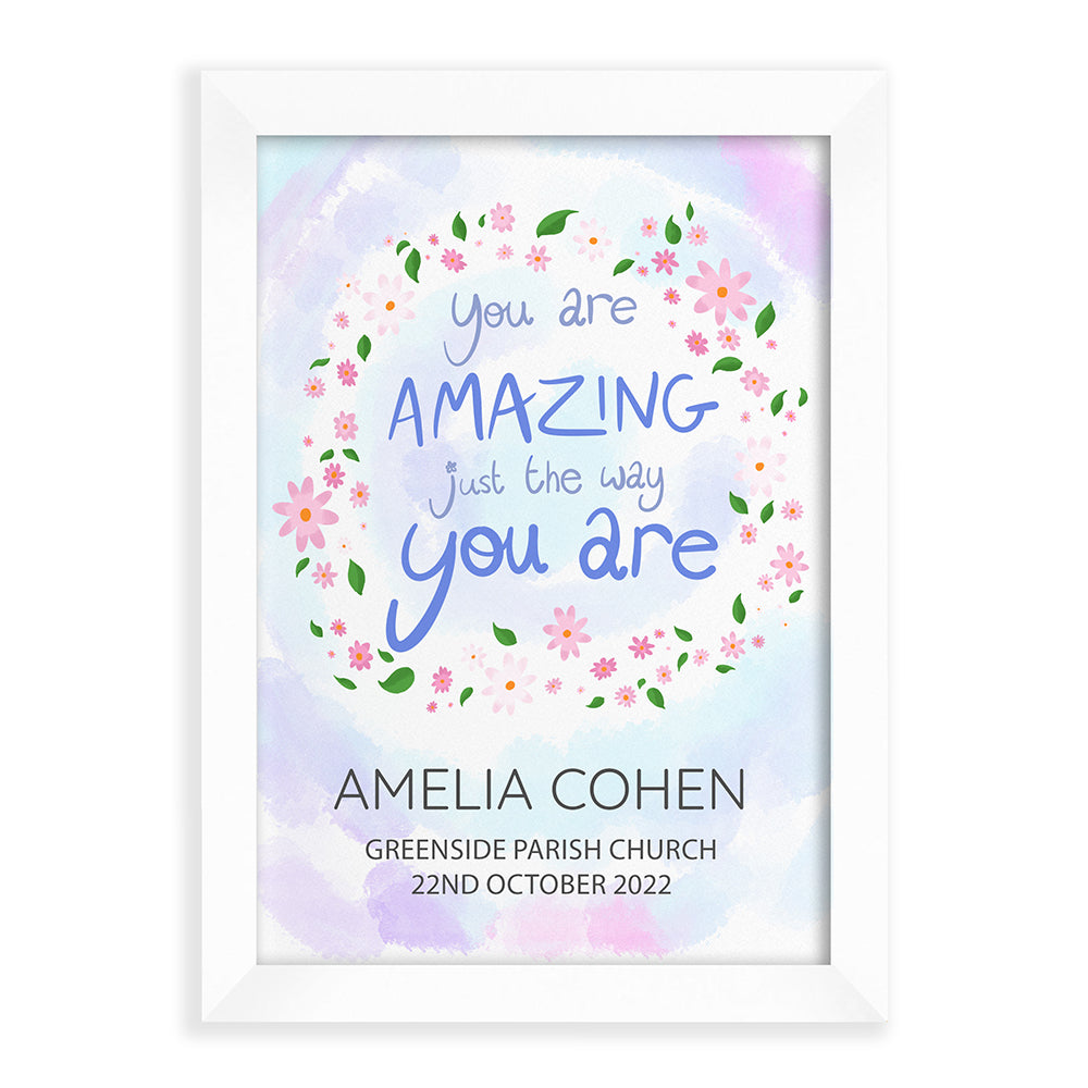 Personalised Just The Way You Are Framed Print
