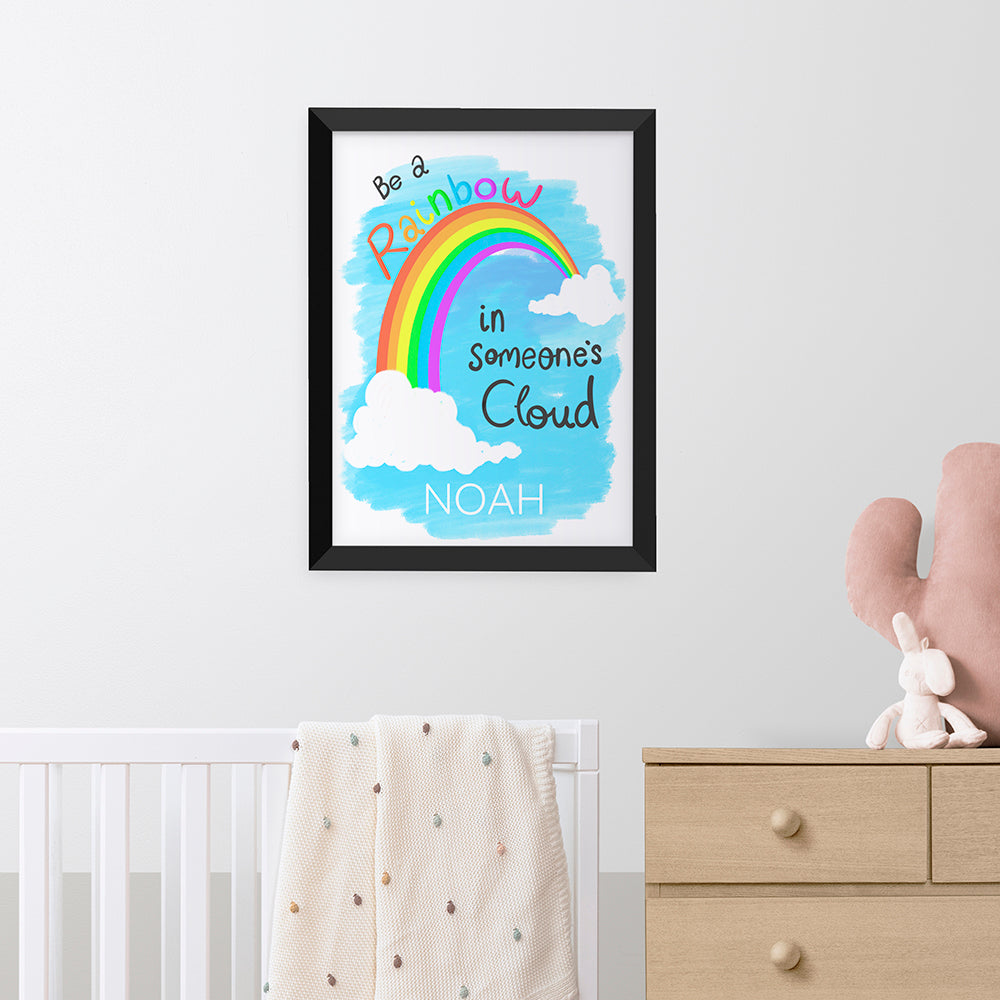 Personalised Be A Rainbow Framed Print