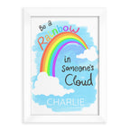 Personalised Be A Rainbow Framed Print