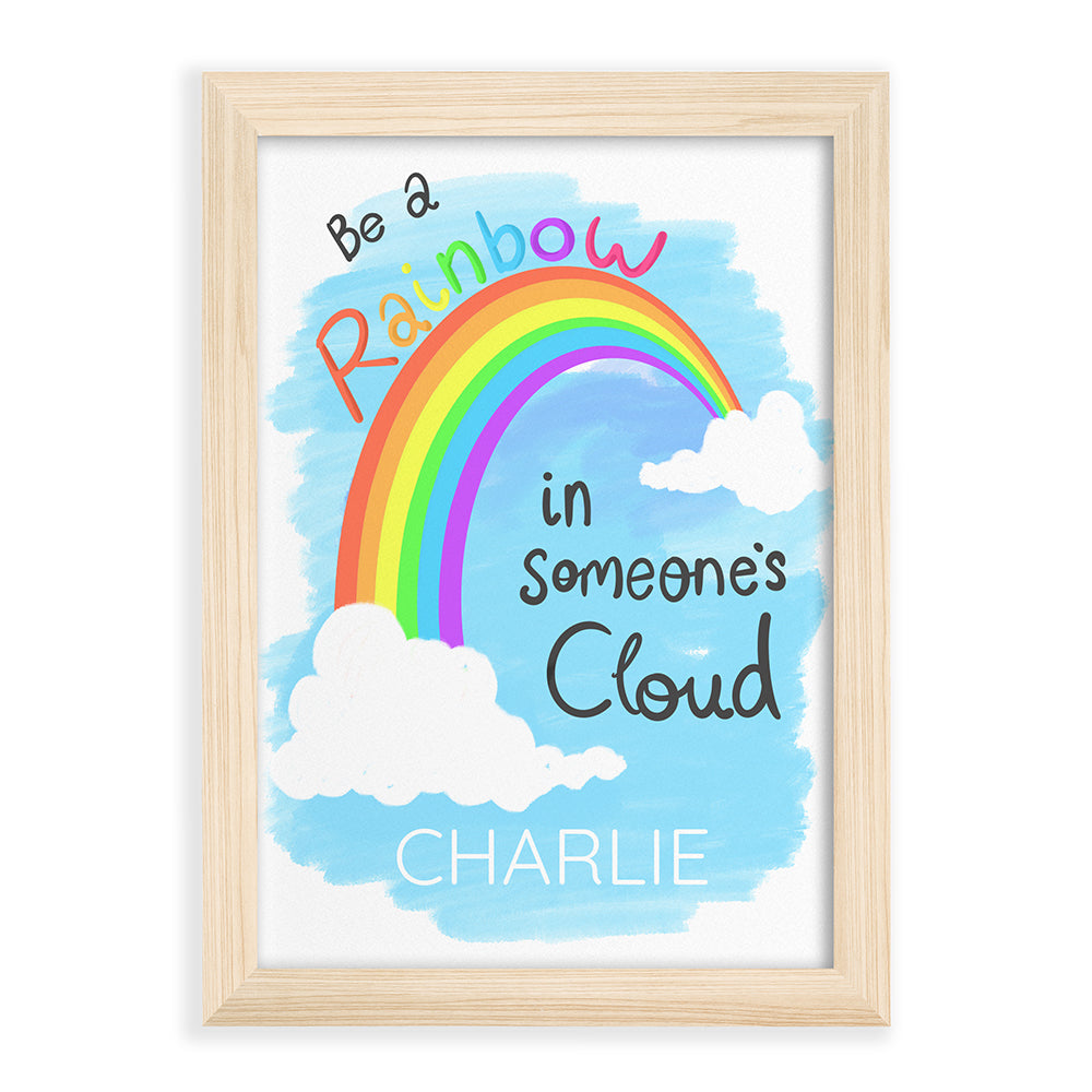 Personalised Be A Rainbow Framed Print