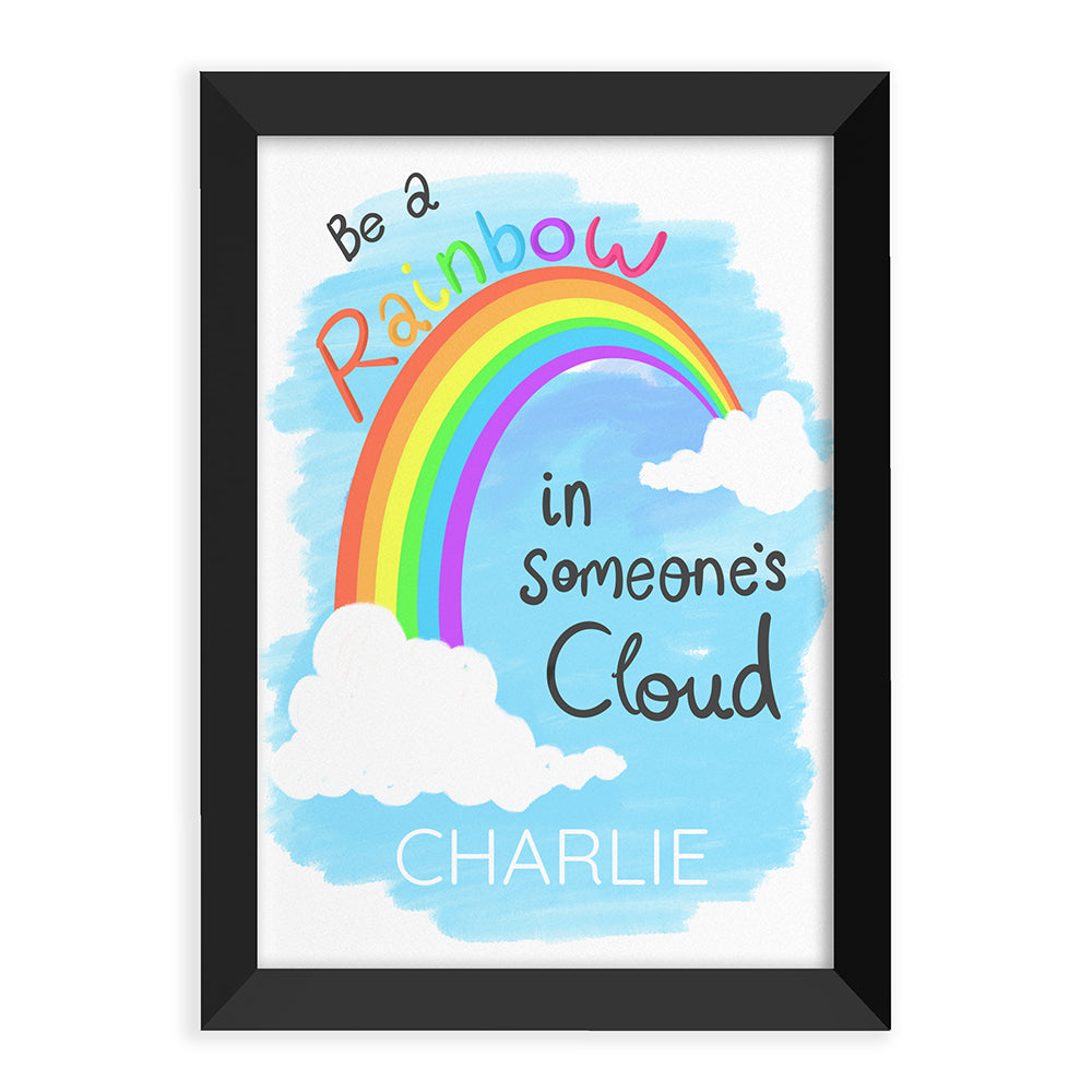 Personalised Be A Rainbow Framed Print