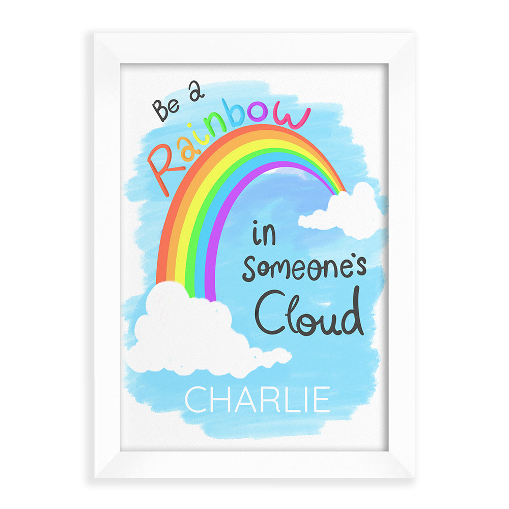 Personalised Be A Rainbow Framed Print