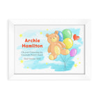 Personalised Teddy Bear Balloon Framed Print