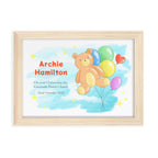 Personalised Teddy Bear Balloon Framed Print