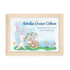 Personalised Spring Bunny Framed Print