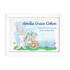 Personalised Spring Bunny Framed Print