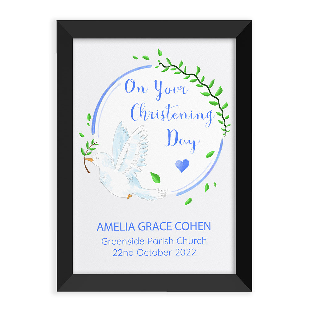 Personalised Peaceful Dove Framed Print
