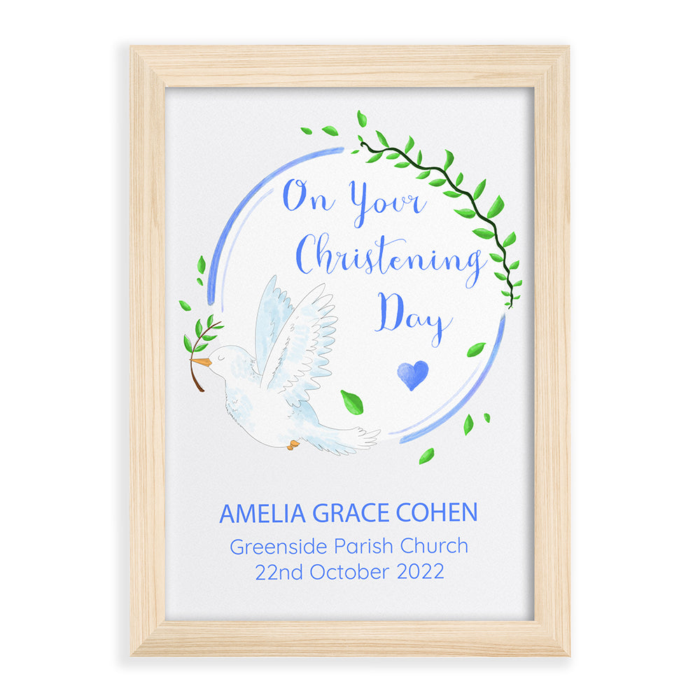 Personalised Peaceful Dove Framed Print