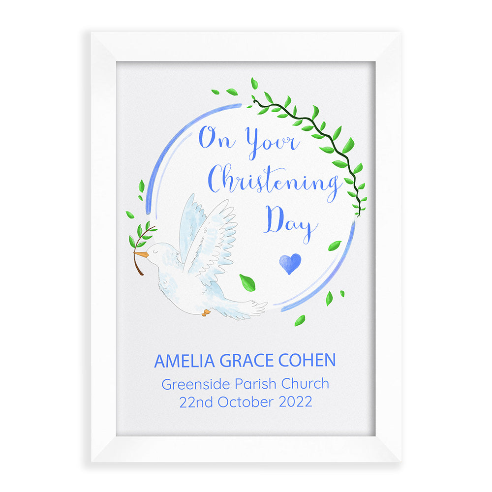 Personalised Peaceful Dove Framed Print