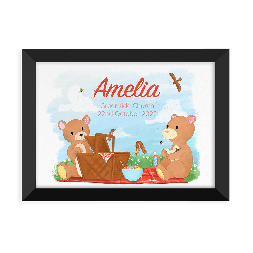 Personalised Teddy Bear Picnic Framed Print