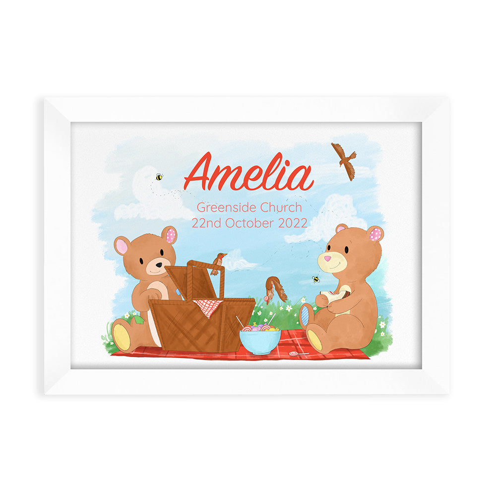 Personalised Teddy Bear Picnic Framed Print