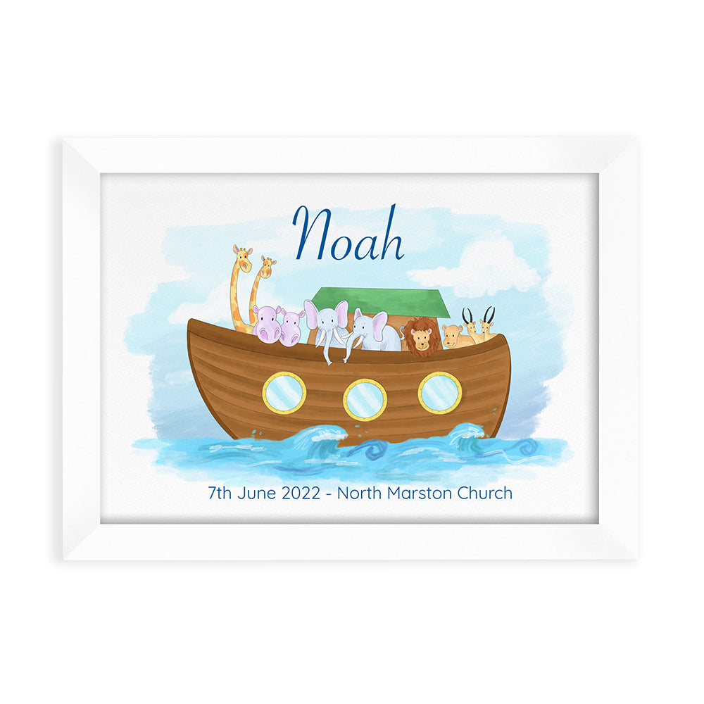 Personalised Noah's Ark Framed Print