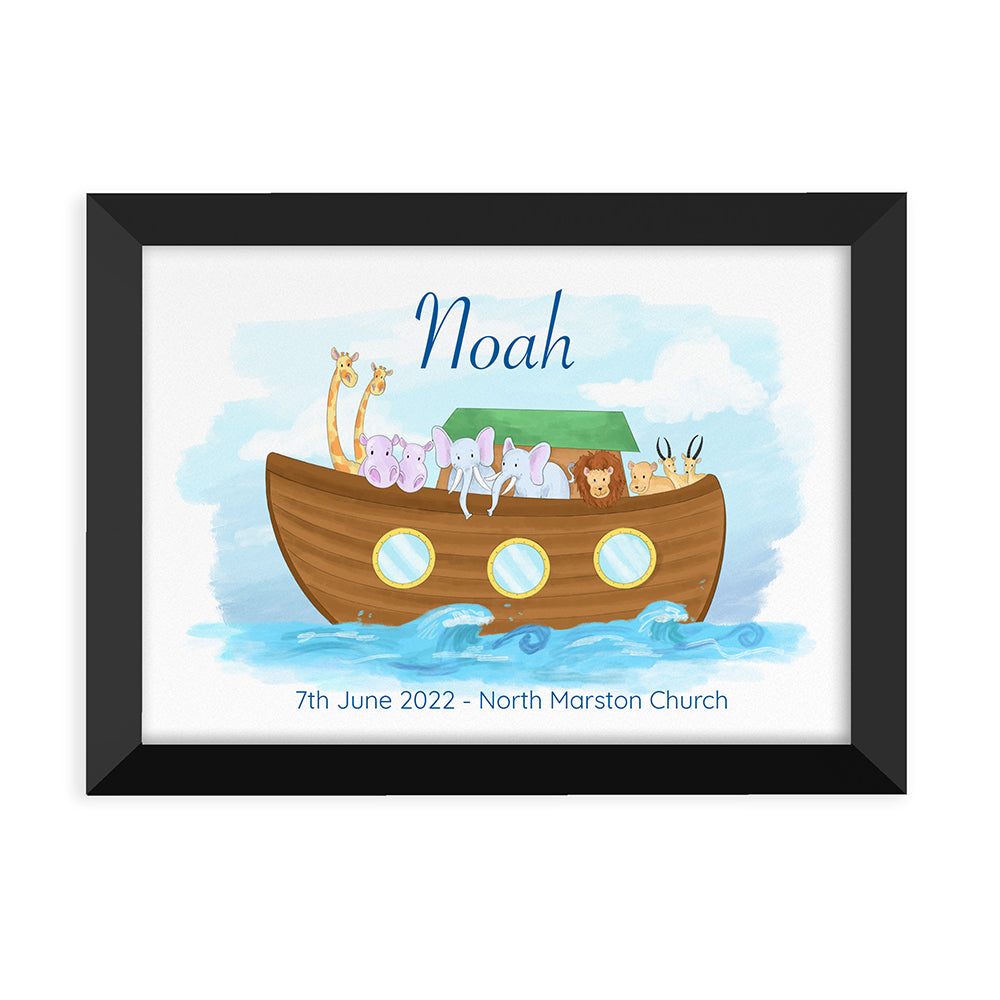 Personalised Noah's Ark Framed Print