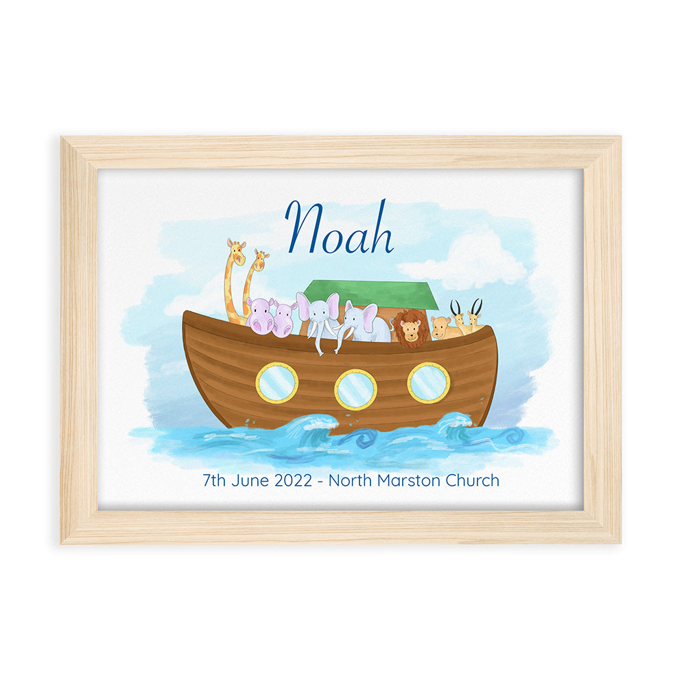 Personalised Noah's Ark Framed Print