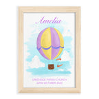 Personalised Hot Air Balloon Framed Print