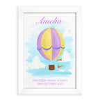 Personalised Hot Air Balloon Framed Print