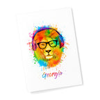 Personalised Watercolour Lion Wild Side Musical Print