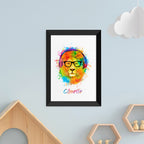 Personalised Watercolour Lion Wild Side Musical Print