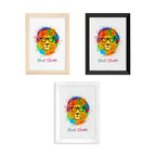 Personalised Watercolour Lion Wild Side Musical Print