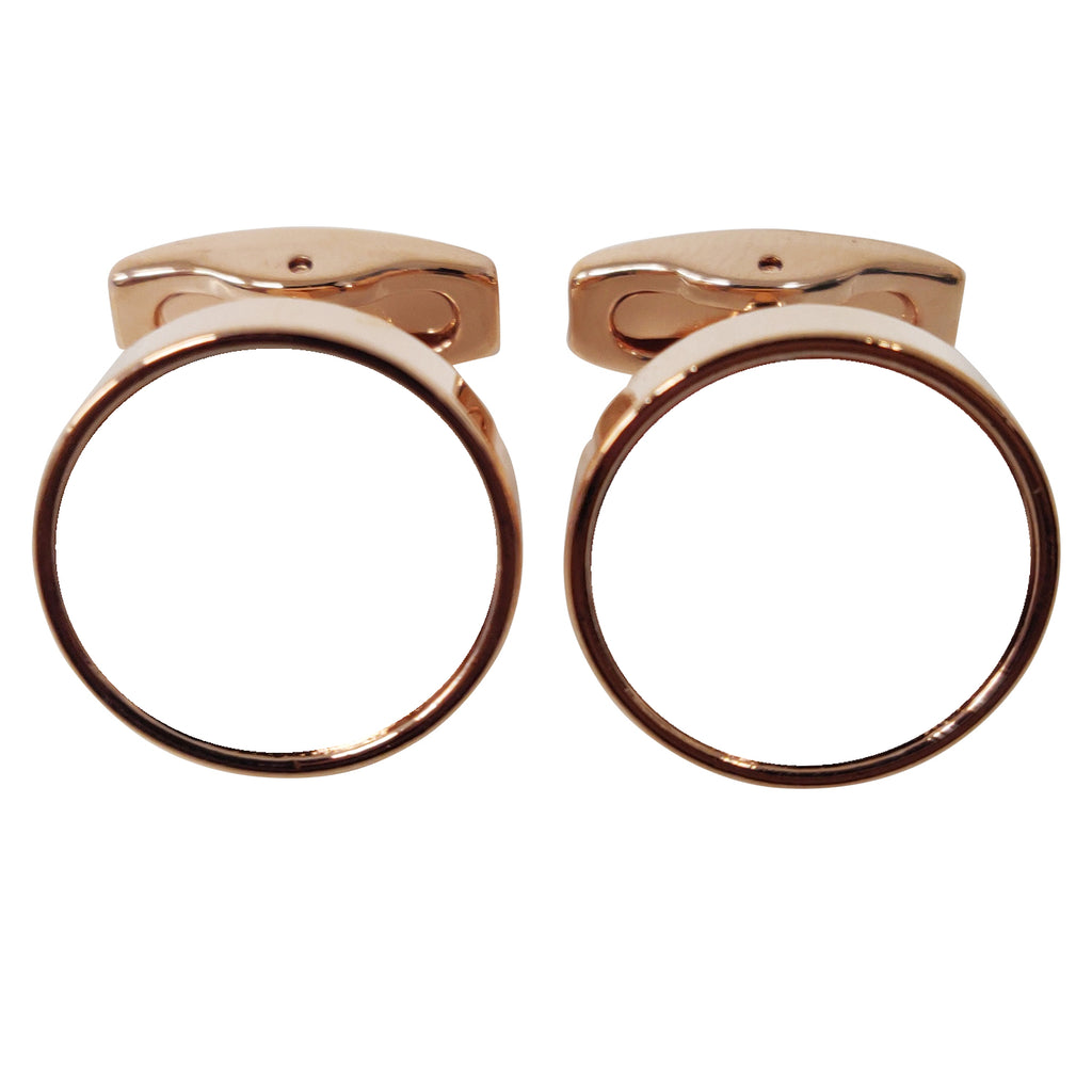Personalised Photo Round Rose Gold Cufflinks
