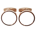 Personalised Photo Round Rose Gold Cufflinks