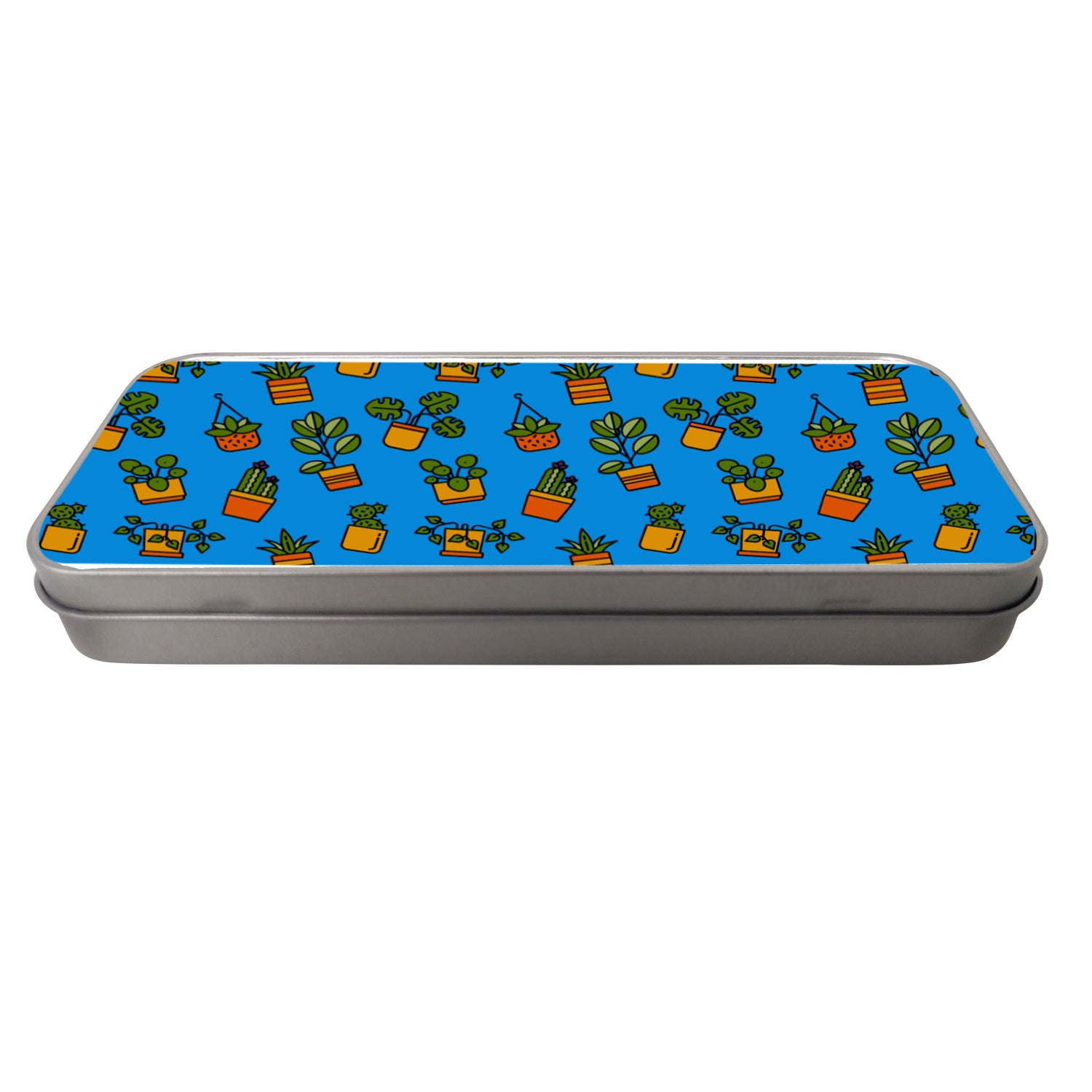 Personalised Photo Silver Stationery Tin