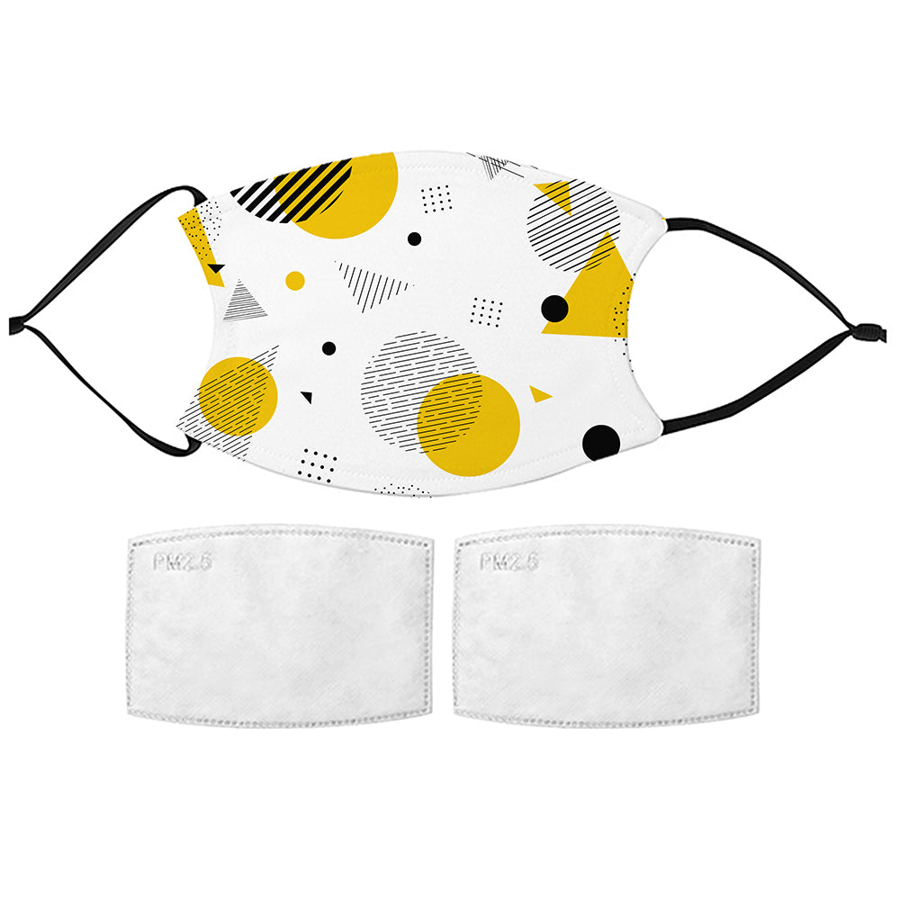 Yellow Geometric Shapes Face Mask